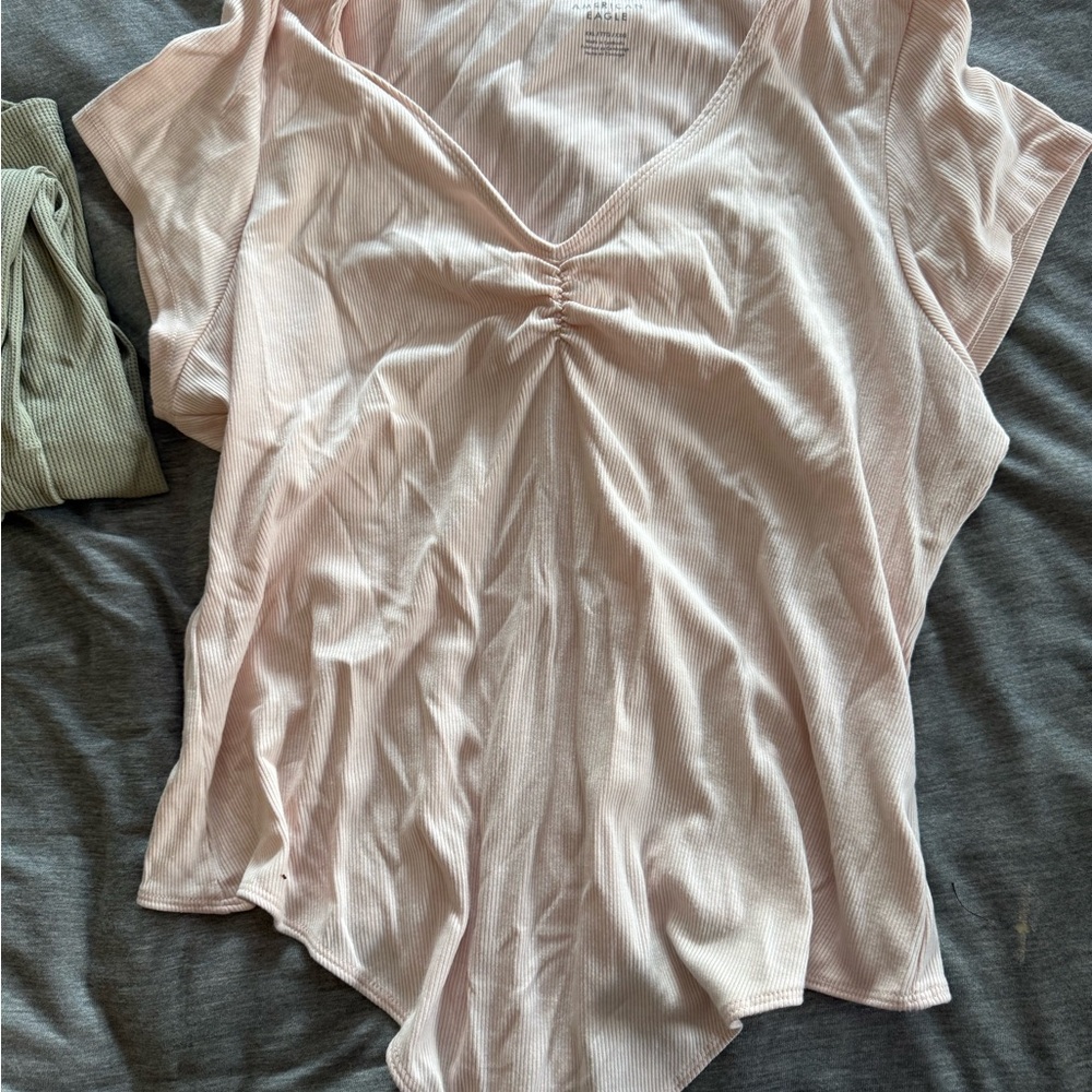 Elegant Pink V-Neck Women's Top